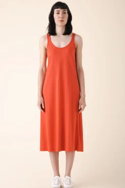 Organic Tank Dress in Cherry