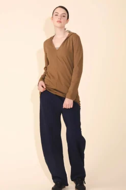 Organic Wide Leg Sweatpant in Midnight