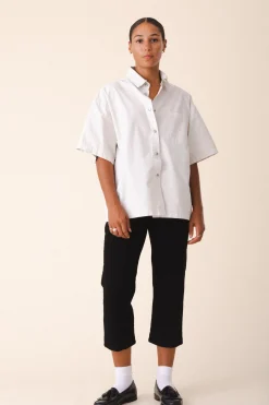 Oversized Work Shirt in Oyster