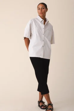 Oversized Work Shirt in Oyster