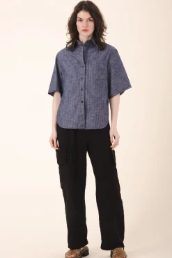 Replica Shirt S/S in Navy Stripe