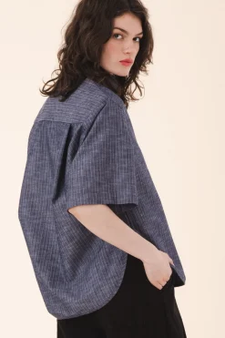 Replica Shirt S/S in Navy Stripe