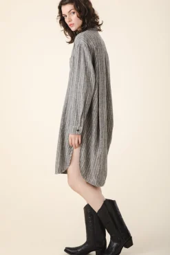 Replica Shirtdress in Black Stripe
