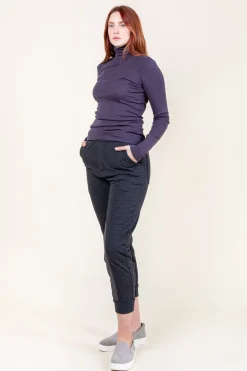 Rib Turtleneck in Bruise