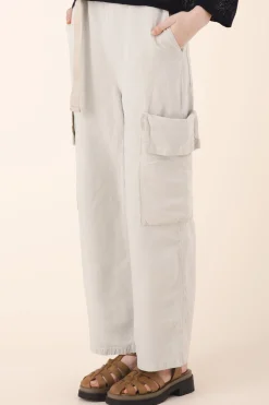 Sack Pocket Pant Silk in Oyster