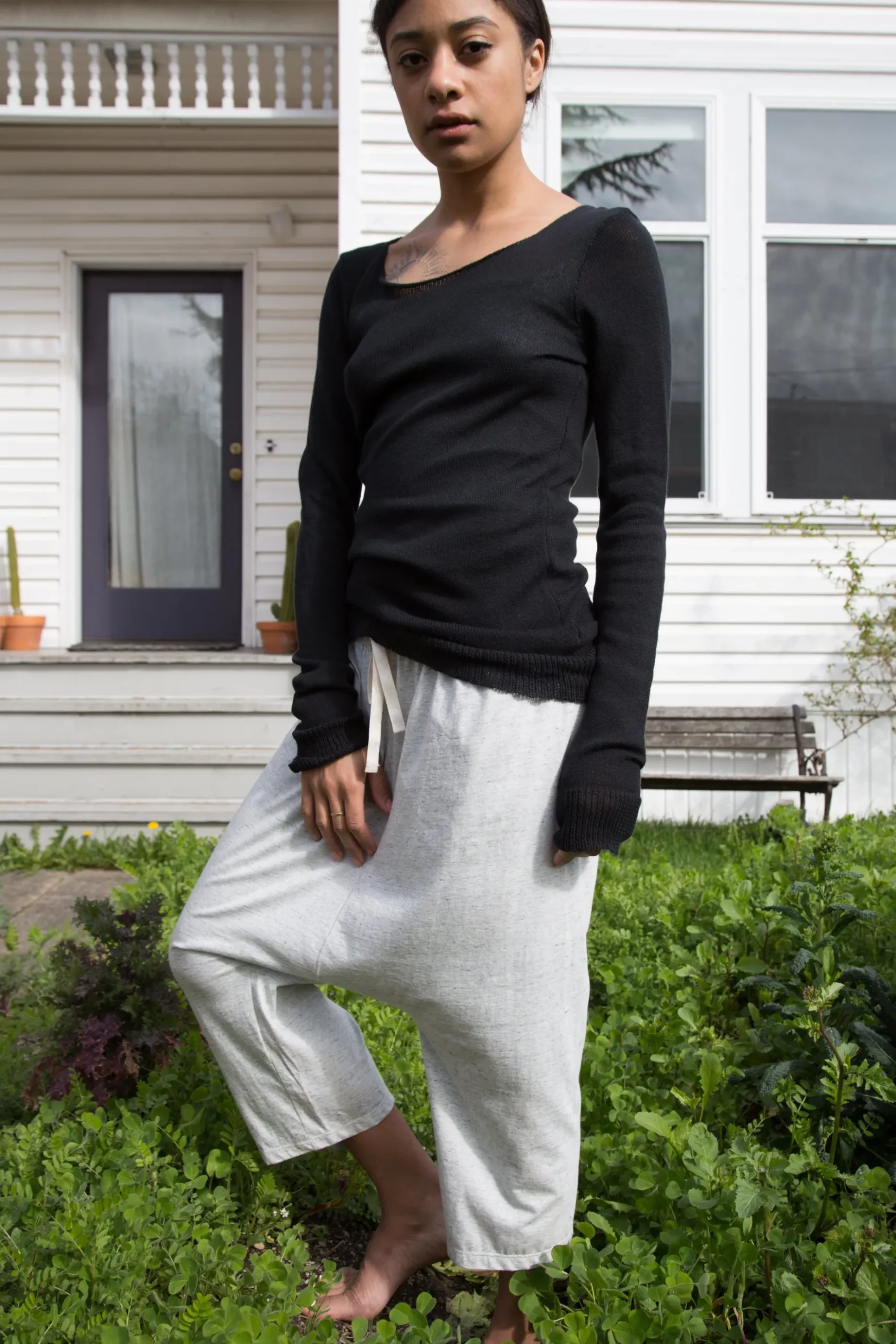 sarouel pant in heather