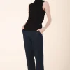 Sleeveless Mockneck in Black