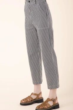 Smithy Pant in Wide Stripe Natural