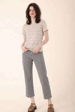 Smithy Pant in Wide Stripe Natural