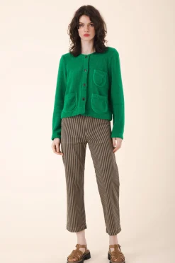 Smithy Pant in Wide Stripe Khaki