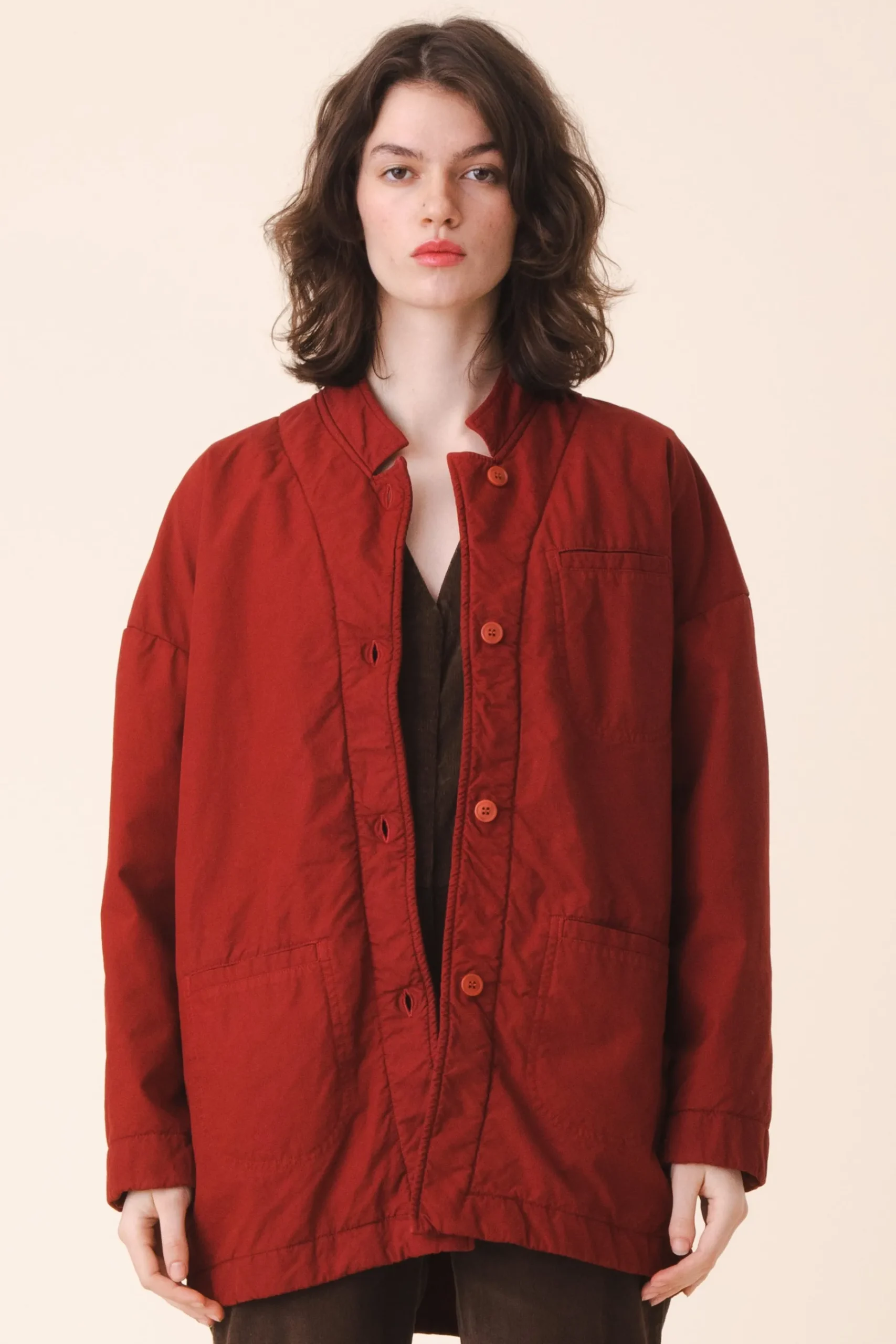 Soft Blazer in Crimson