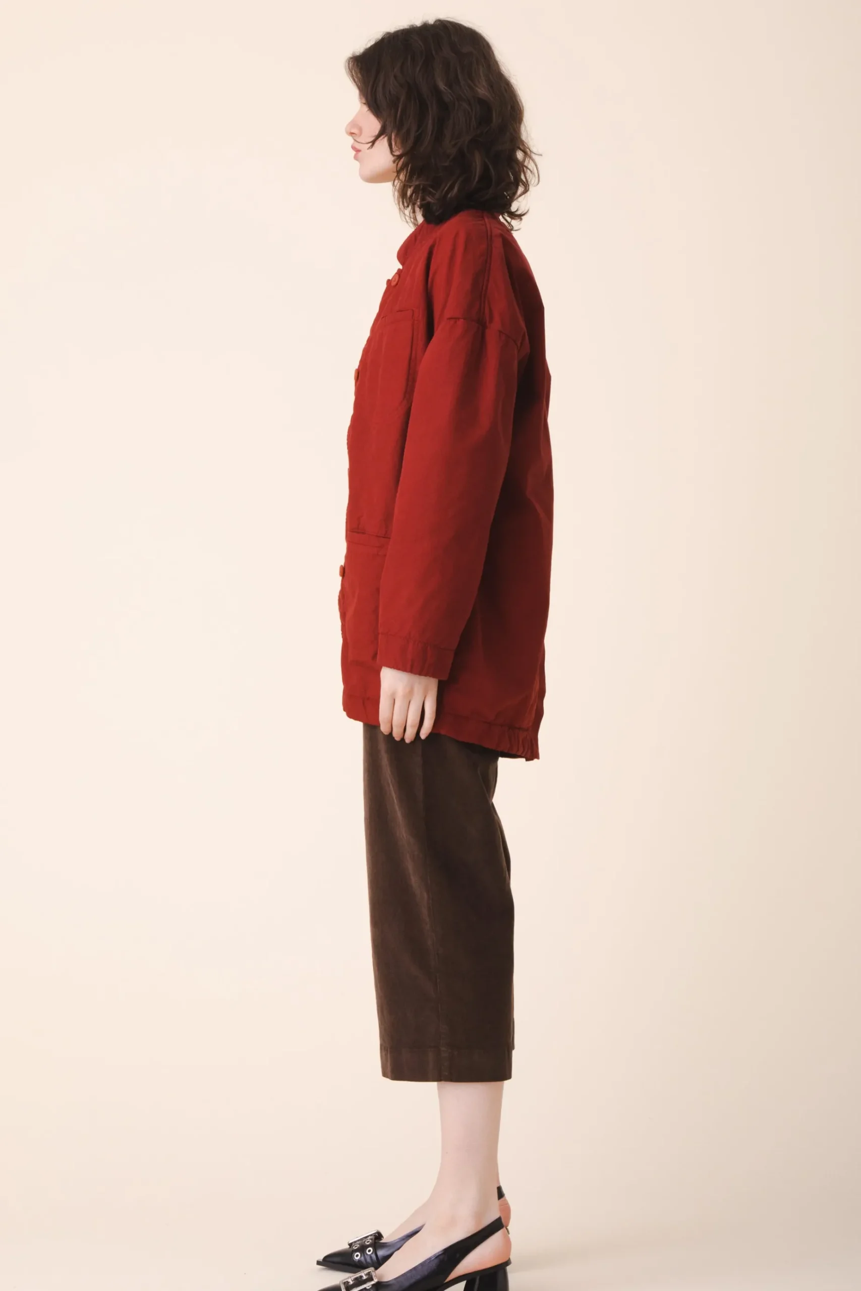 Soft Blazer in Crimson