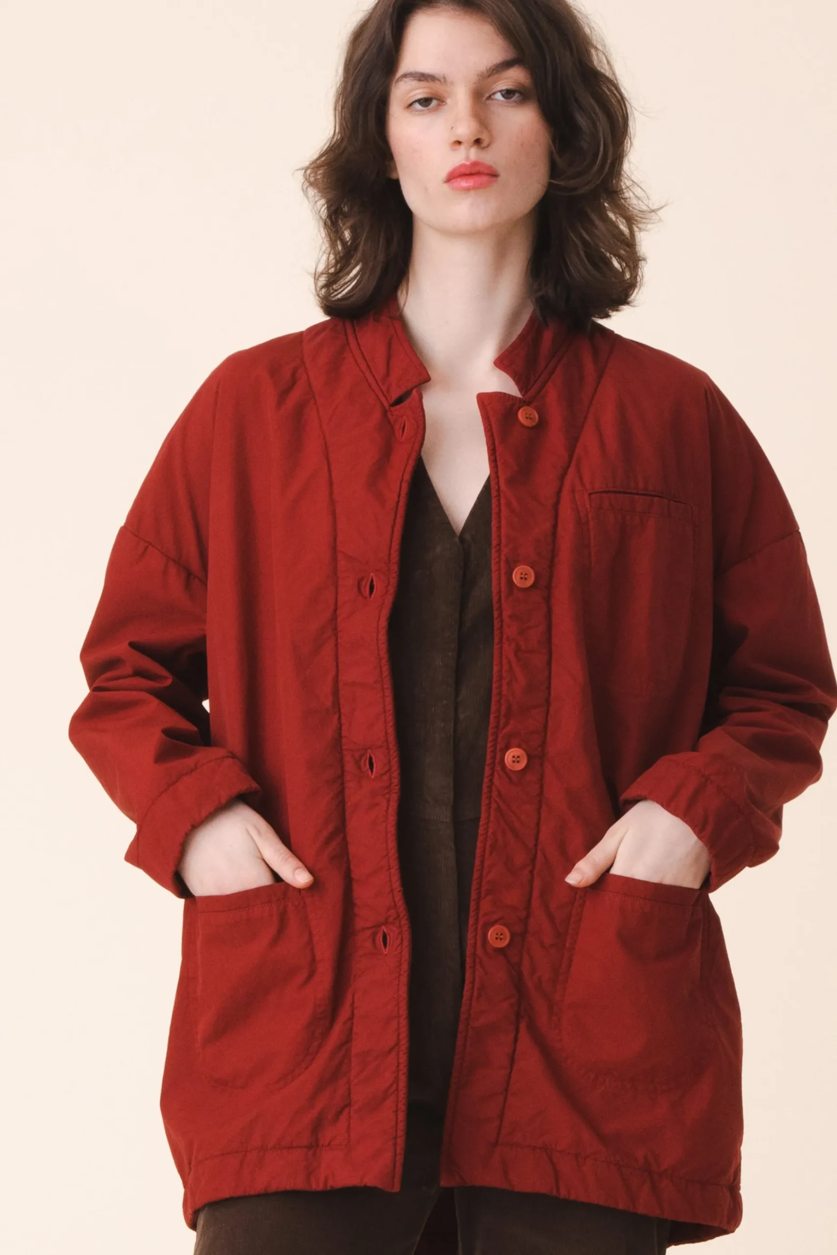 Soft Blazer in Crimson