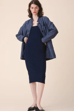 Soft Blazer in Navy Stripe