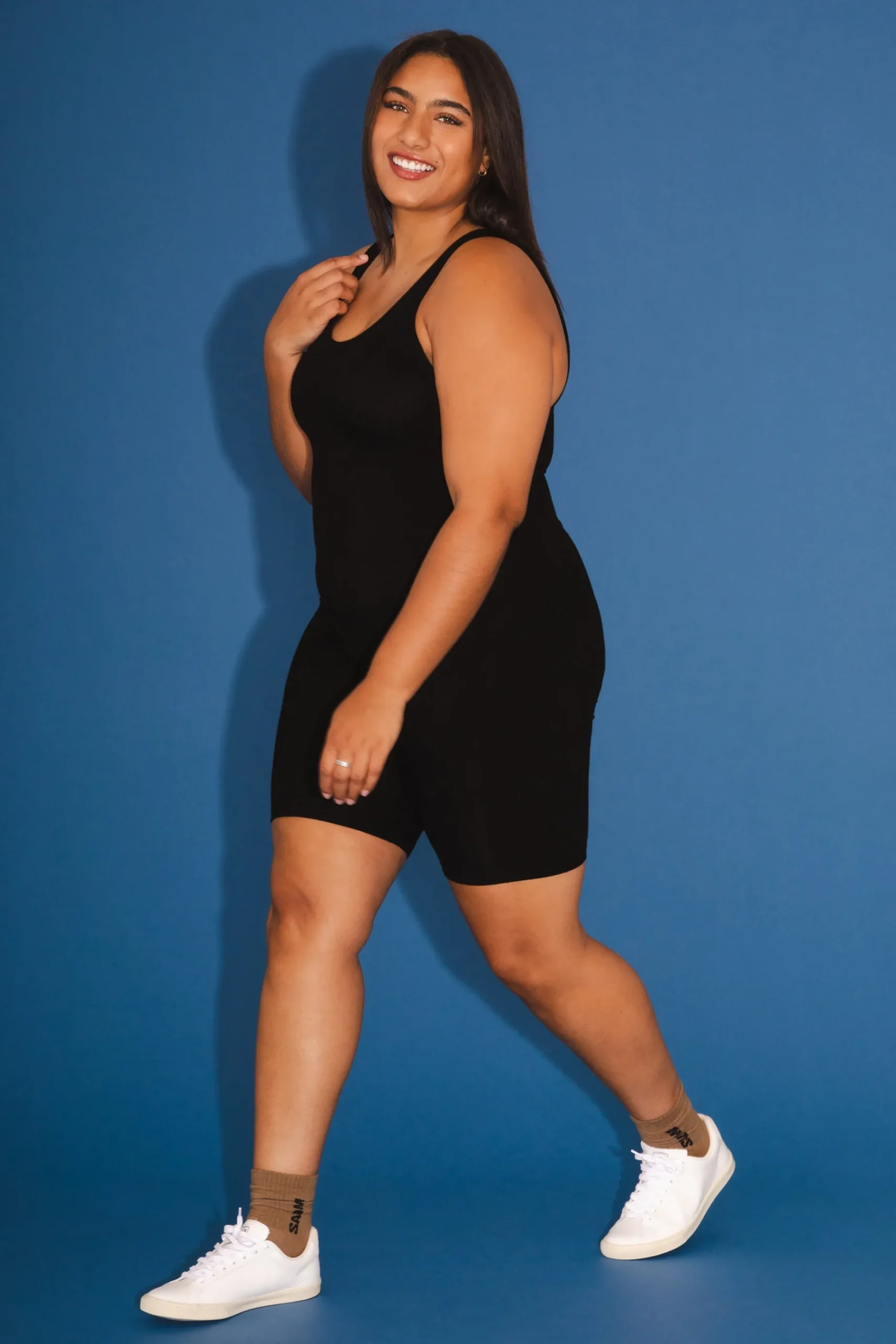 Soft Short Bodysuit in Black