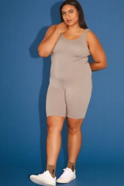 Soft Short Bodysuit in Lamb's Ear