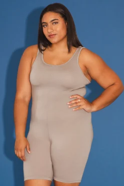Soft Short Bodysuit in Lamb's Ear