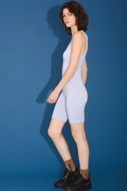 Soft Short Bodysuit in Sky Blue