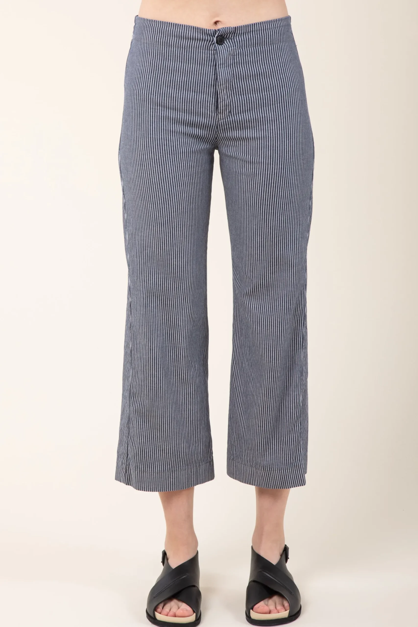 Stripe Knack Pant in Light Gray