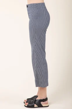 Stripe Knack Pant in Light Gray